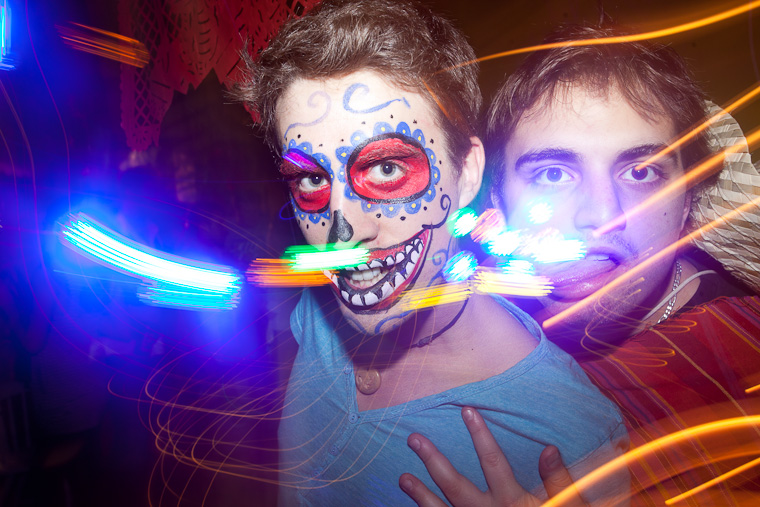 Dia de lost Muertos, day of the dead party photos.