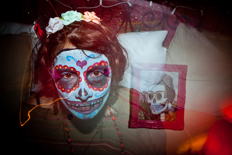 Dia de lost Muertos, day of the dead party photos.