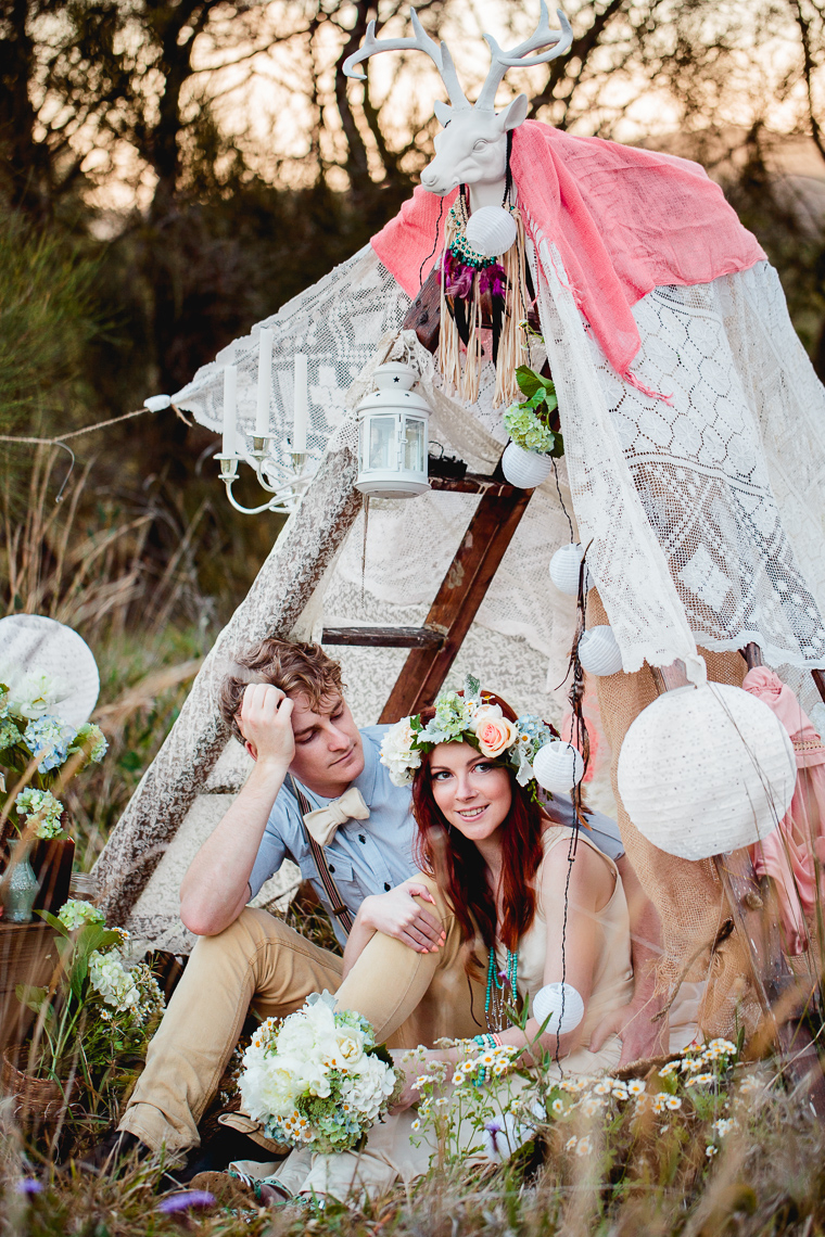 Bohemian styled engagement shoot