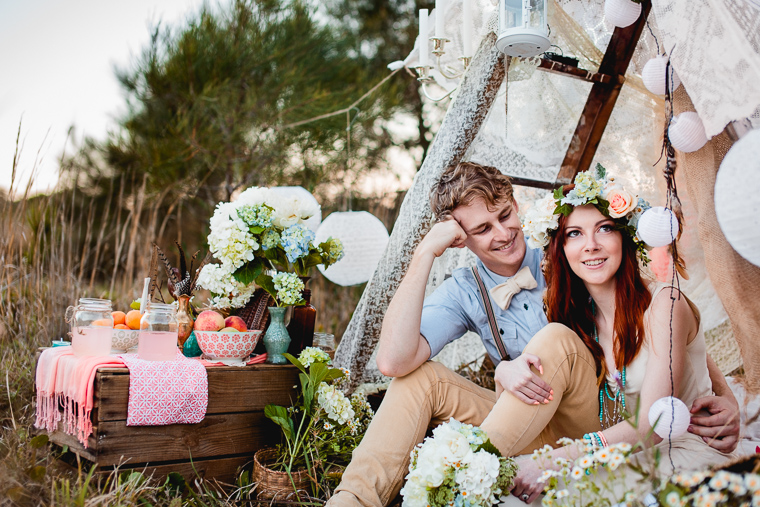 Bohemian styled engagement shoot