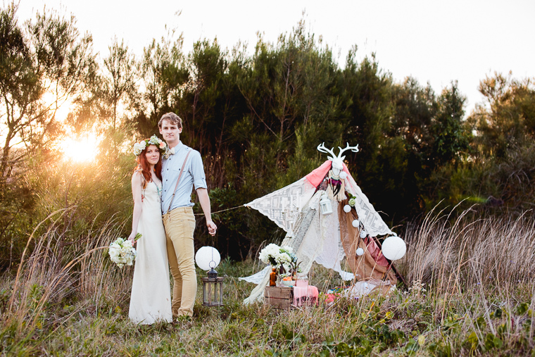 Bohemian styled engagement shoot