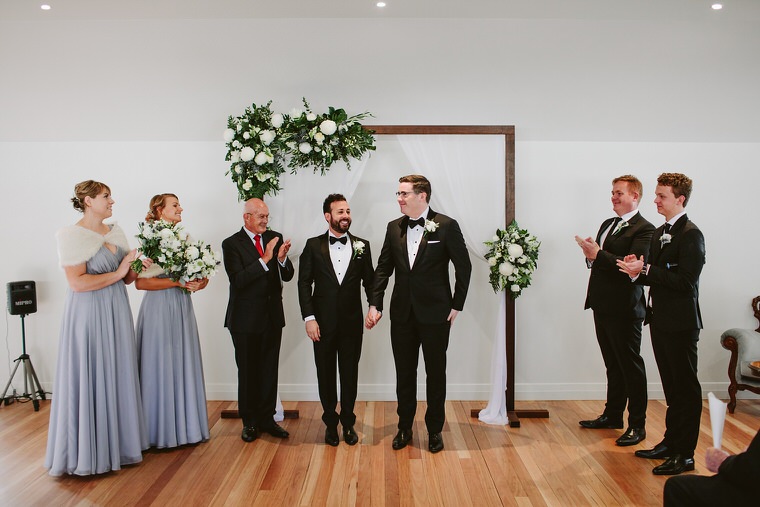 Same sex wedding at Centennial Vineyards, Bowral. Gay, lesbian and lgbti friendly Australian wedding photographers.