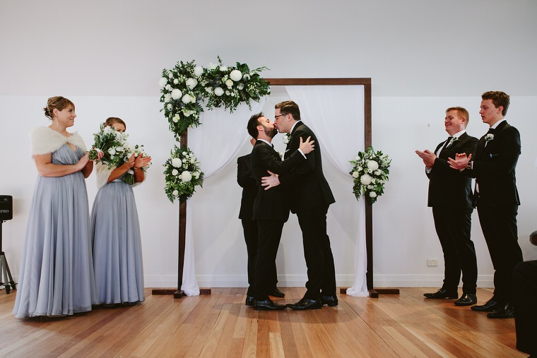 Same sex wedding at Centennial Vineyards, Bowral. Gay, lesbian and lgbti friendly Australian wedding photographers.