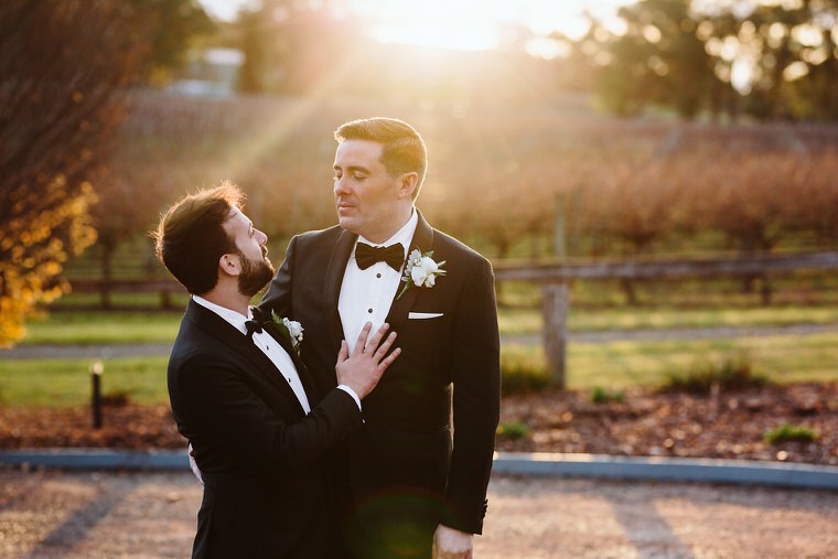 Same sex wedding at Centennial Vineyards, Bowral. Gay, lesbian and lgbti friendly Australian wedding photographers.