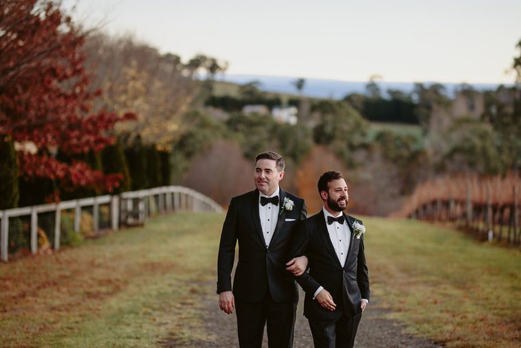 Same sex wedding at Centennial Vineyards, Bowral. Gay, lesbian and lgbti friendly Australian wedding photographers.