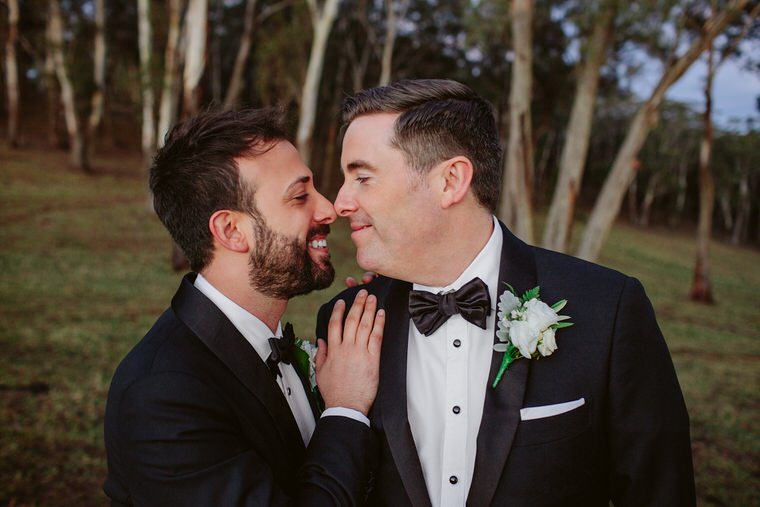 Same sex wedding at Centennial Vineyards, Bowral. Gay, lesbian and lgbti friendly Australian wedding photographers.