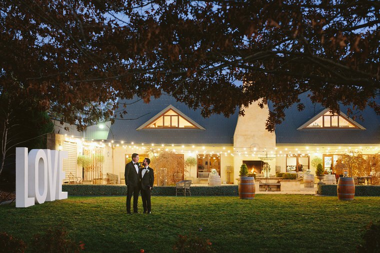 Same sex wedding at Centennial Vineyards, Bowral. Gay, lesbian and lgbti friendly Australian wedding photographers.