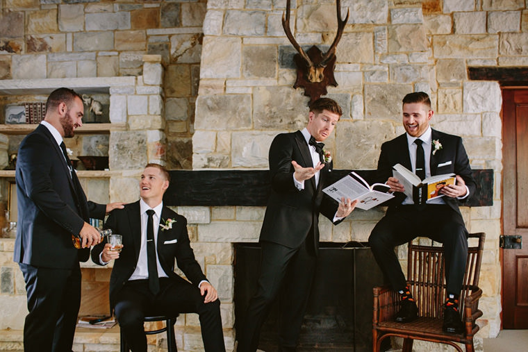 Groom Rohan and groomsmen at Coromandel Cottage