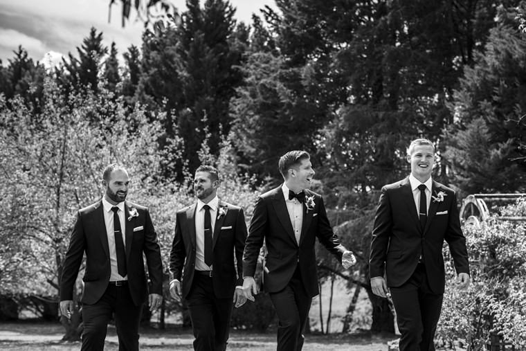 Groom Rohan and groomsmen at Coromandel Cottage