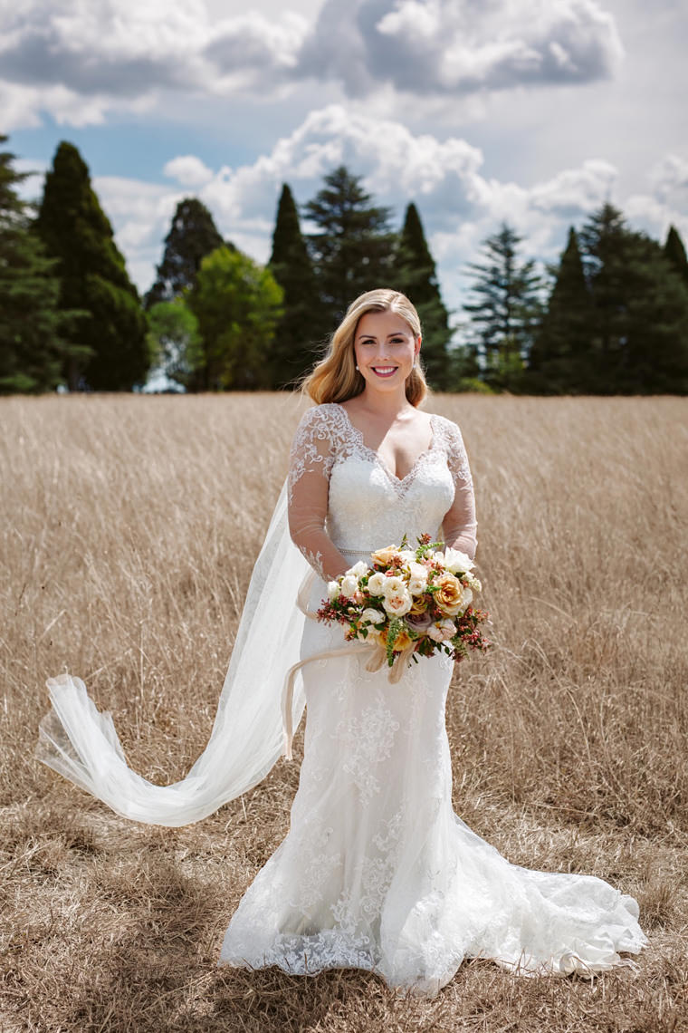 Bride Whitney preparing at May Gibbs Cottage, Bendooley Estate