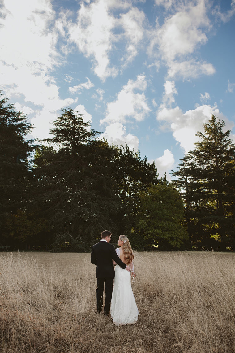 Intimate portrait session of the bride and groom at Bendooley Estate Book Barn