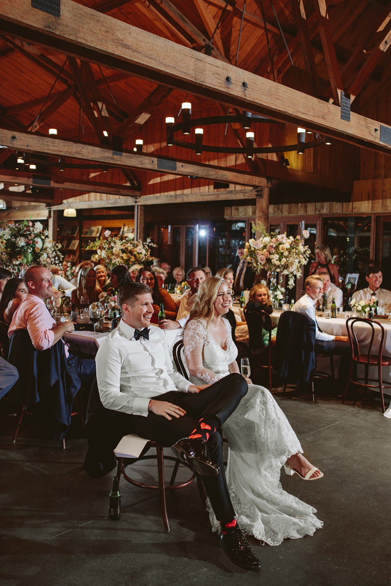 Wedding reception at Bendooley Estate Book Barn