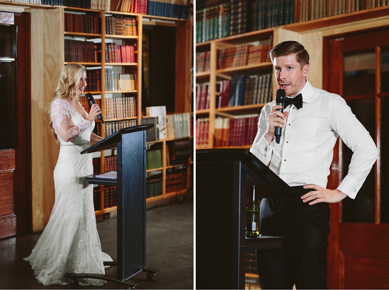 Wedding reception at Bendooley Estate Book Barn