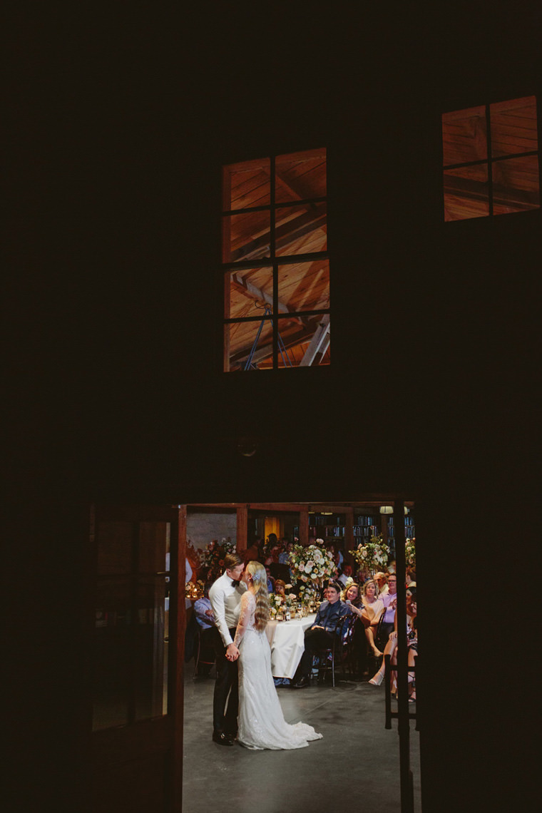 First dance at Bendooley Estate Book Barn