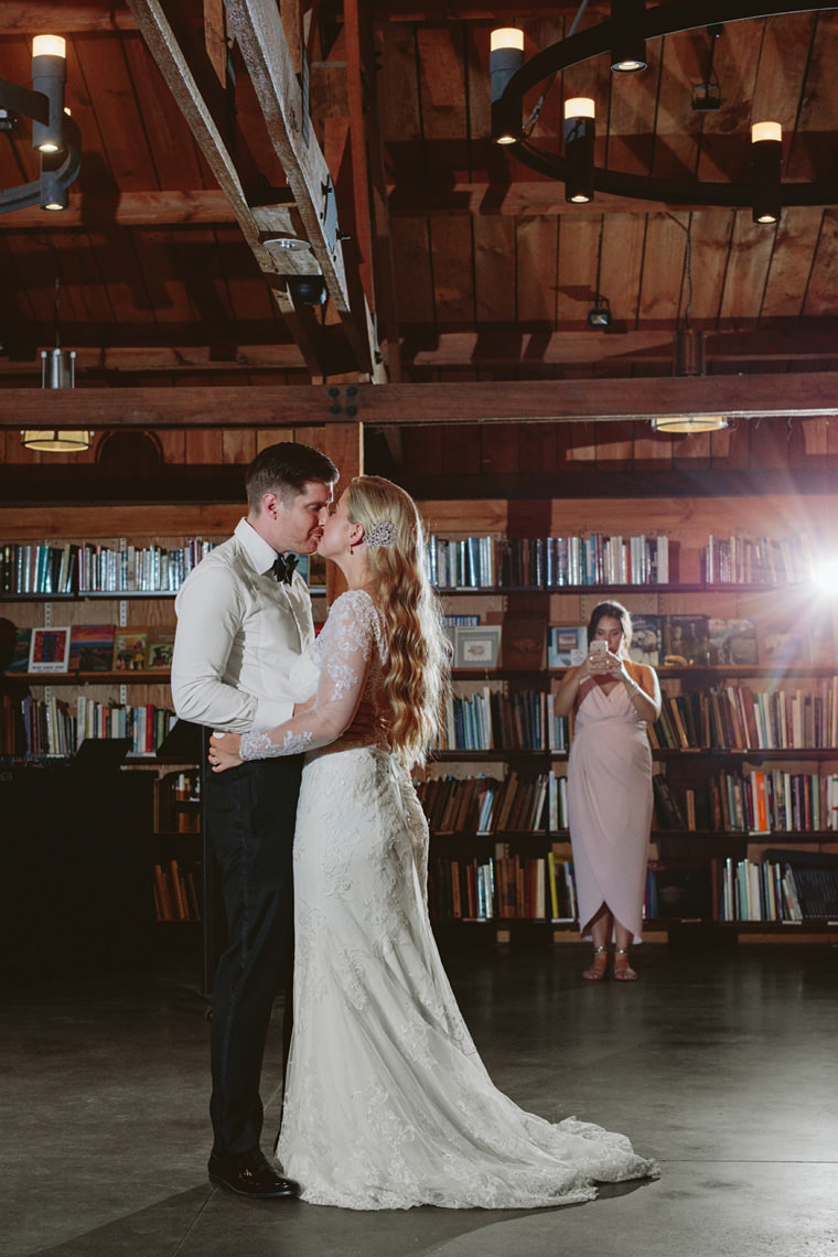 First dance at Bendooley Estate Book Barn