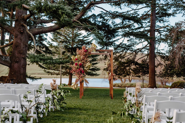 Sarah & Dan's winter wedding photos at Bendooley Estate's Book Barn in Berrima.