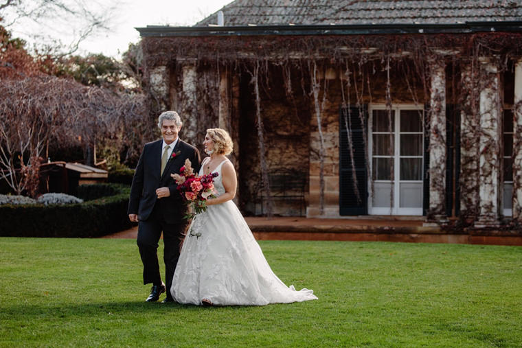 Sarah & Dan's winter wedding photos at Bendooley Estate's Book Barn in Berrima.