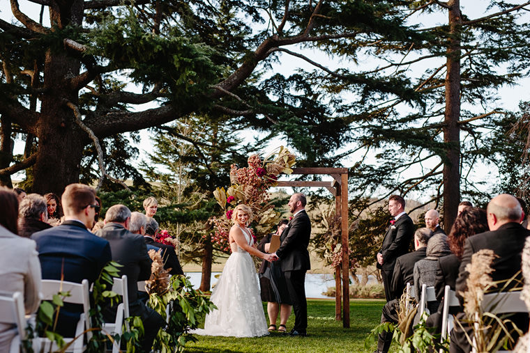 Sarah & Dan's winter wedding photos at Bendooley Estate's Book Barn in Berrima.