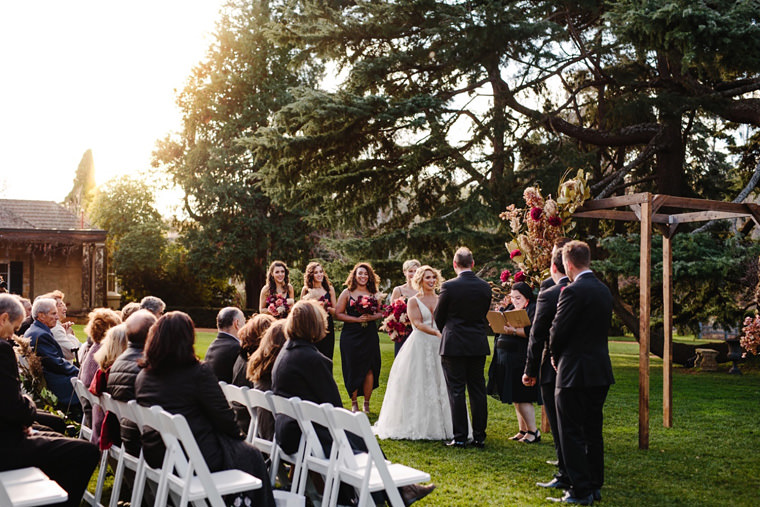 Sarah & Dan's winter wedding photos at Bendooley Estate's Book Barn in Berrima.