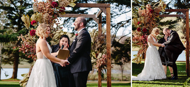 Sarah & Dan's winter wedding photos at Bendooley Estate's Book Barn in Berrima.