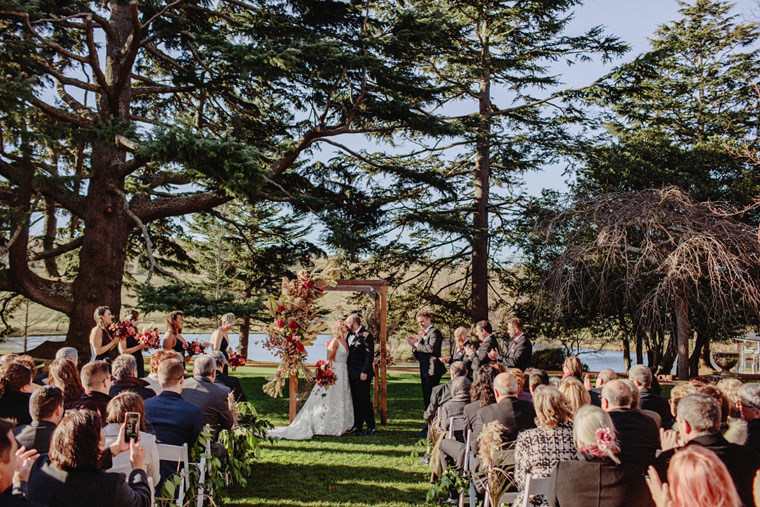 Sarah & Dan's winter wedding photos at Bendooley Estate's Book Barn in Berrima.