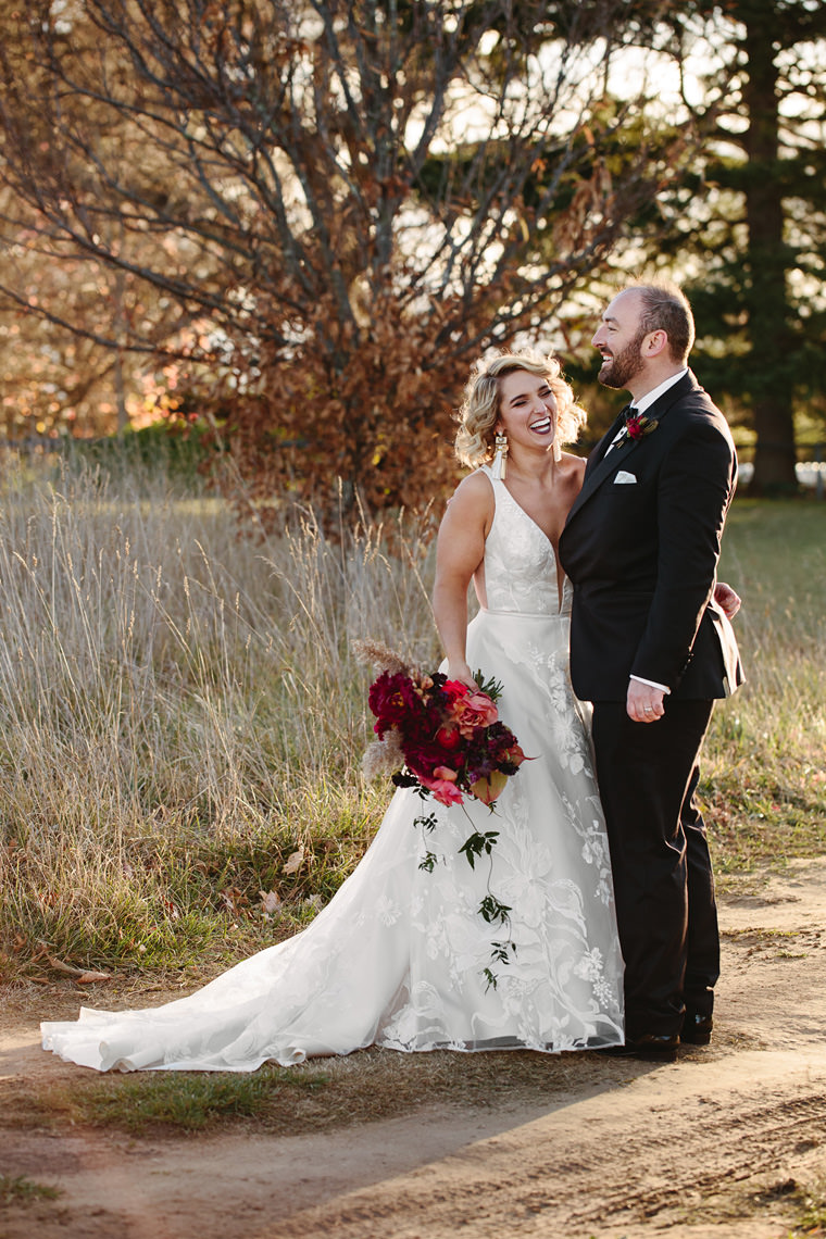 Sarah & Dan's winter wedding photos at Bendooley Estate's Book Barn in Berrima.