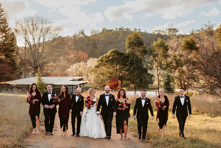 Sarah & Dan's winter wedding photos at Bendooley Estate's Book Barn in Berrima.