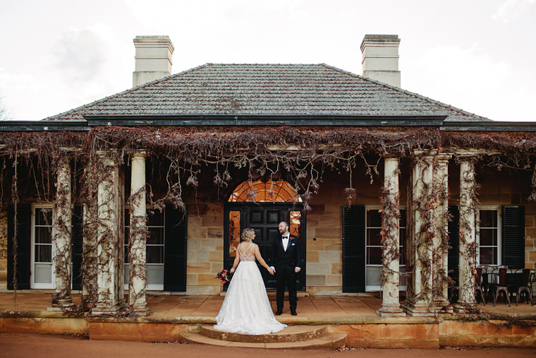 Sarah & Dan's winter wedding photos at Bendooley Estate's Book Barn in Berrima.