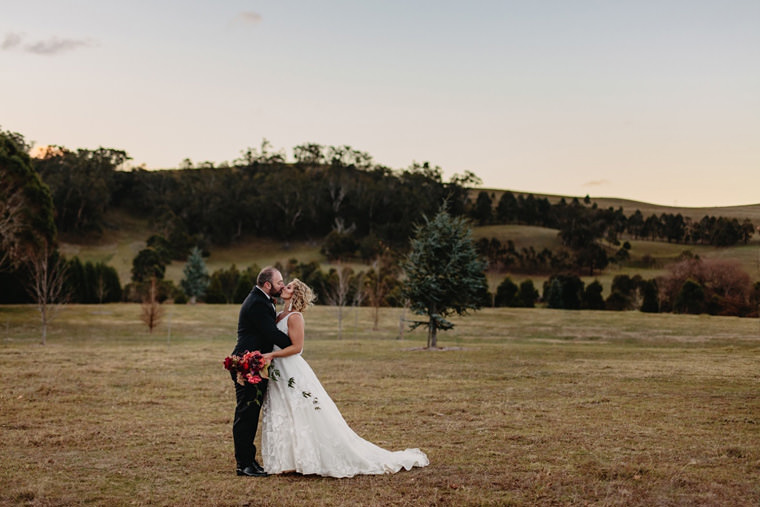 Sarah & Dan's winter wedding photos at Bendooley Estate's Book Barn in Berrima.