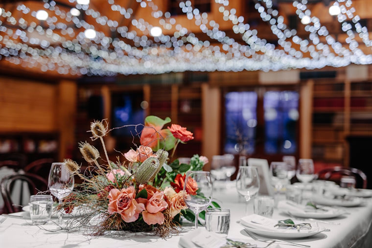 Sarah & Dan's winter wedding photos at Bendooley Estate's Book Barn in Berrima.