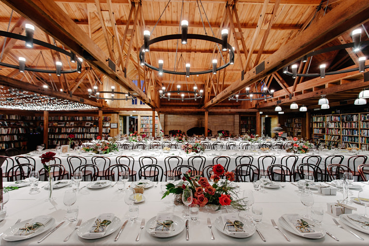 Sarah & Dan's winter wedding photos at Bendooley Estate's Book Barn in Berrima.