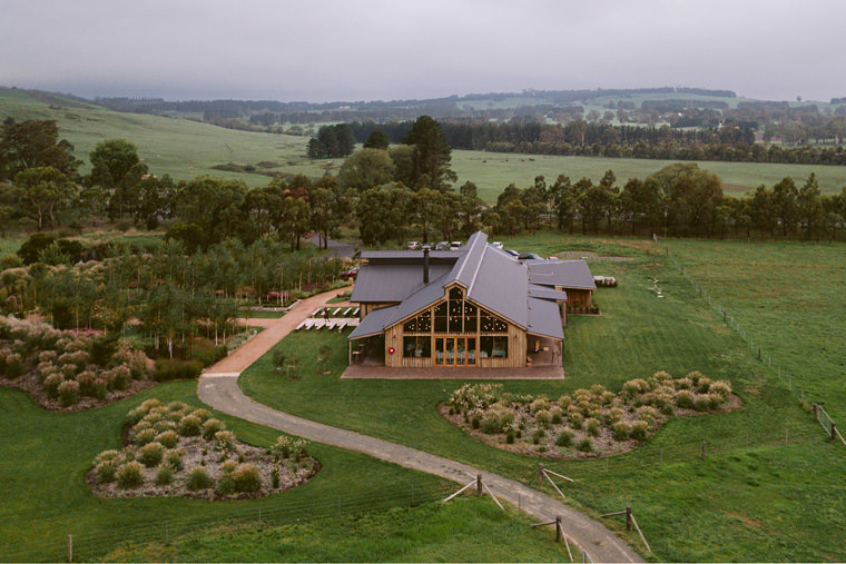 Ceremony setup at The Stables, Bendooley Estate
