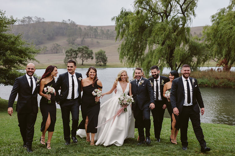 Rainy but beautiful wedding day at Bendooley Estate, captured by Hilary Cam Photography