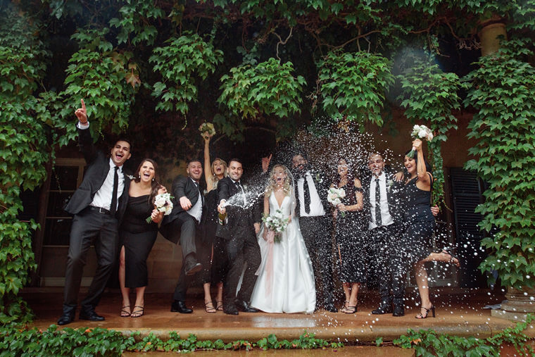Rainy but beautiful wedding day at Bendooley Estate, captured by Hilary Cam Photography