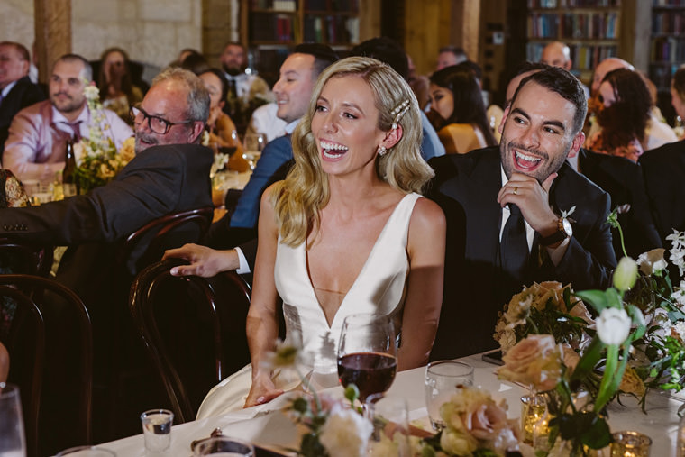 Reception at the Book Barn, Bendooley Estate, elegantly captured by Hilary Cam Photography.