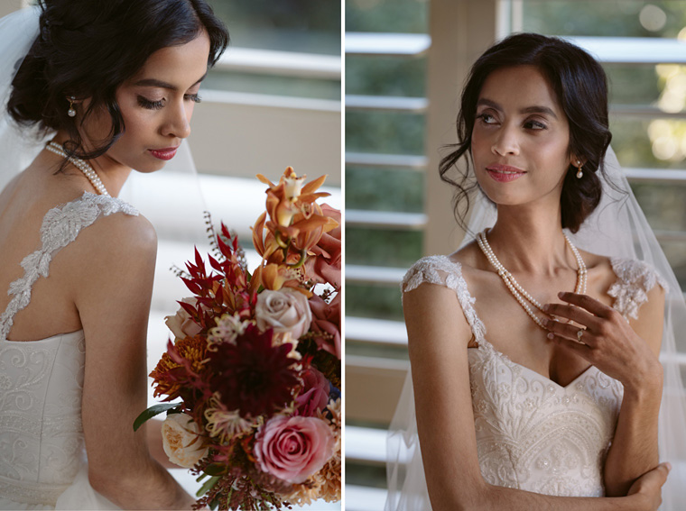 Mid length bridal portraits.