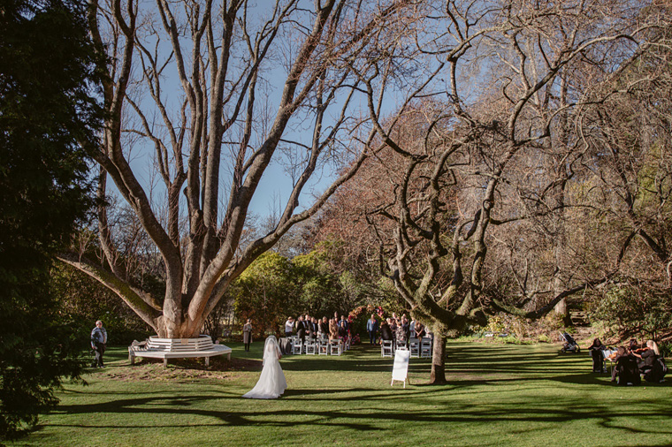 Bride approaches ceremony.