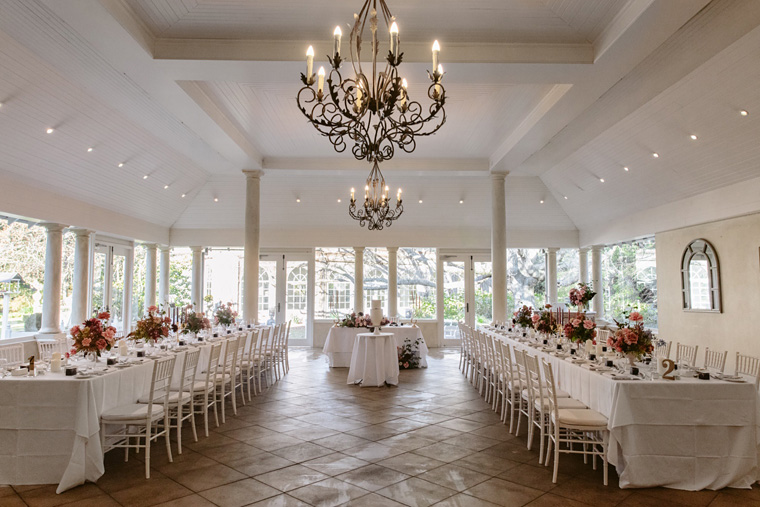 Interior photo of the Orangerie reception room at Milton Park.